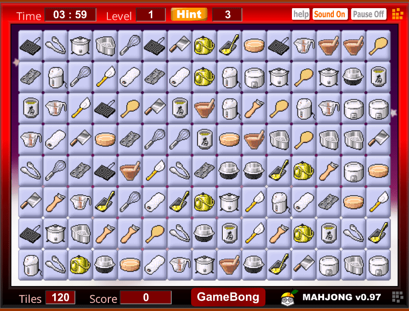 주방기구_1-min 주방기구 짝맞추기 게임 플레이 화면