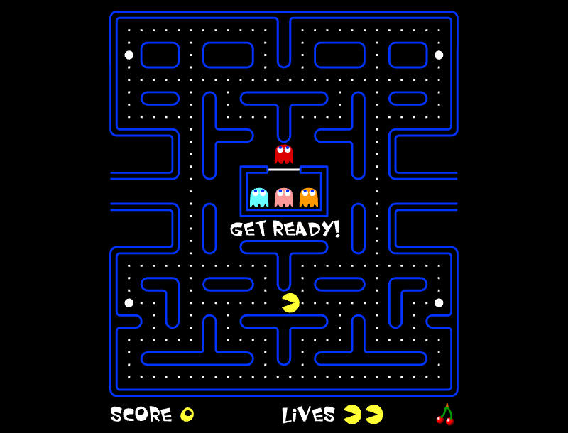 팩맨_1-min 팩맨 게임 화면