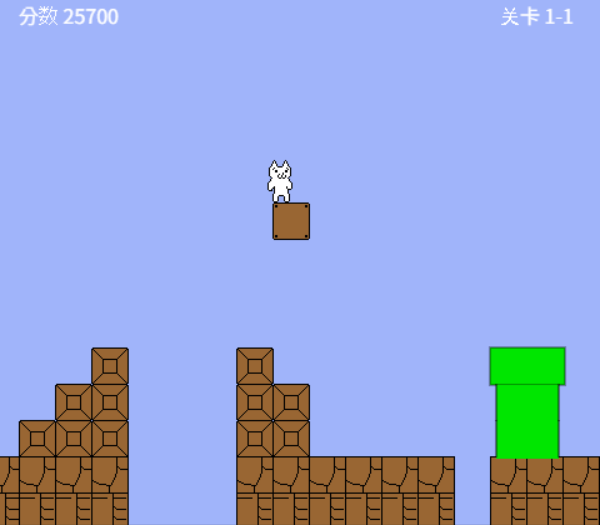 고양이 마리오 게임화면