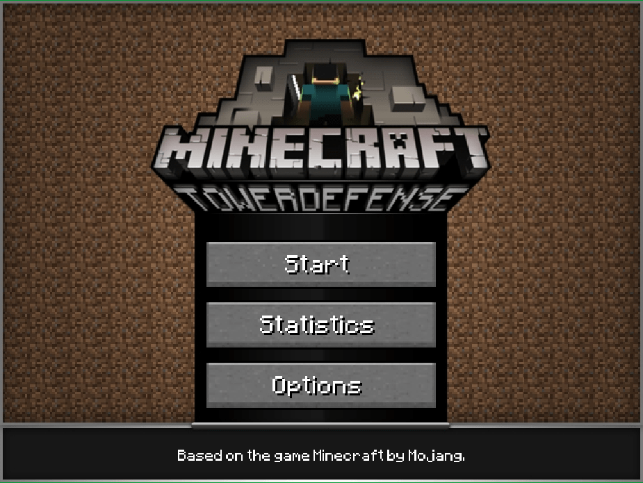 마인크래프트 타워디펜스 시작화면