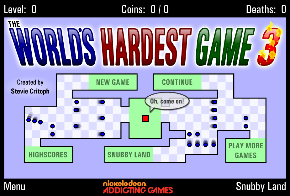 세상에서 가장 어려운 게임3 메인화면