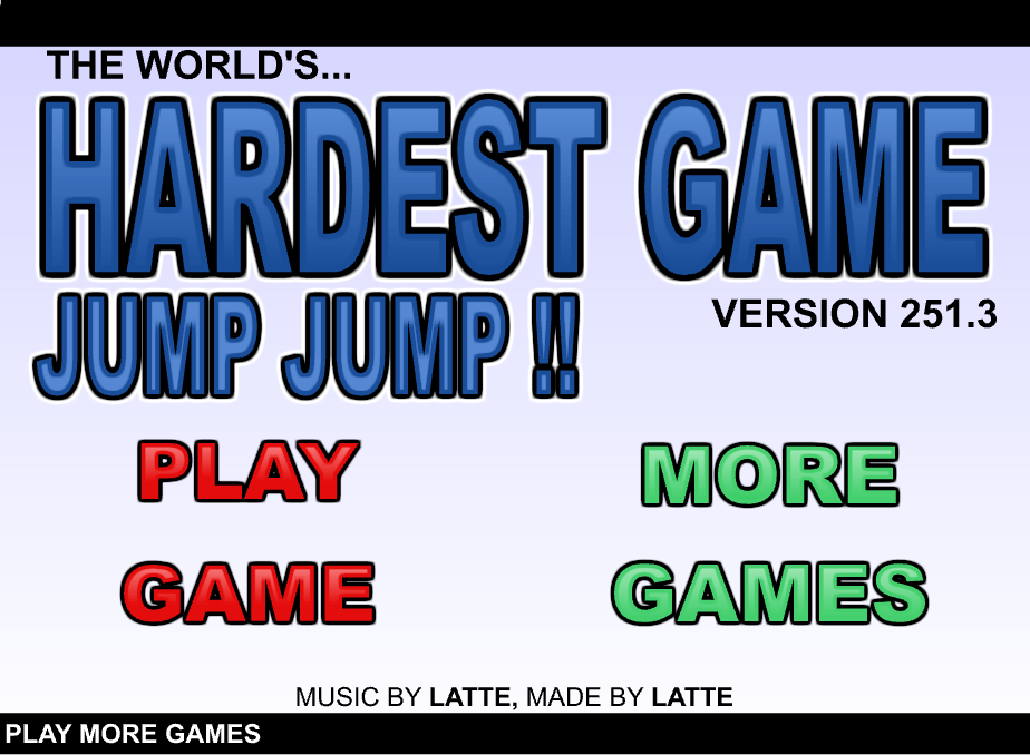 세상에서 가장 어려운 점프게임 시작화면