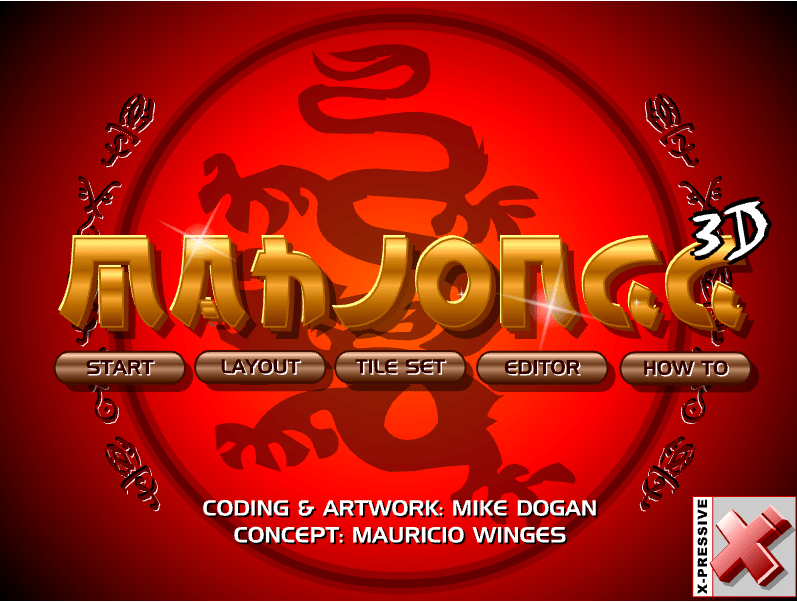 3D 마작게임 시작화면