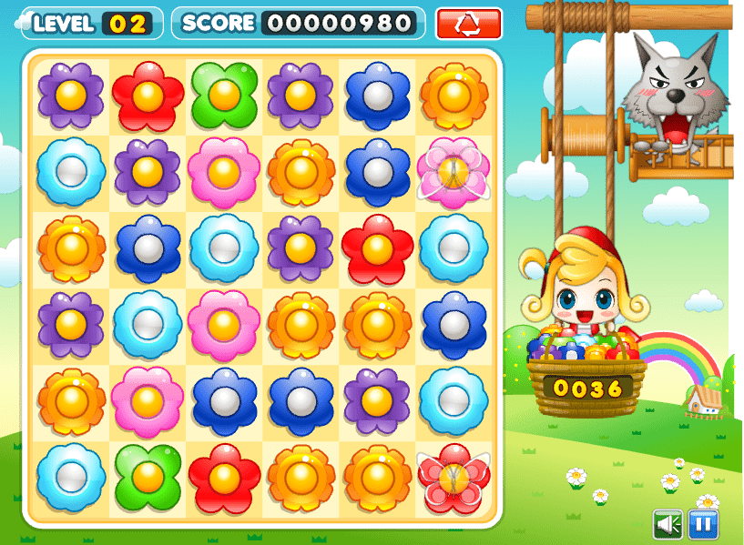 꽃놀이 게임화면