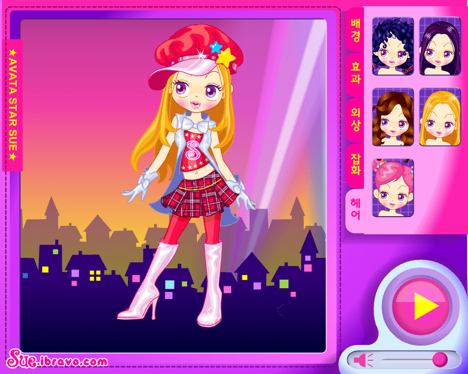 슈의 뮤직비디오 게임화면