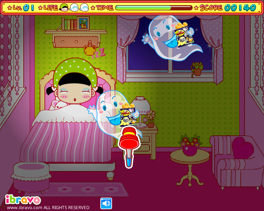 슈의 바사삭 시끄러 게임화면