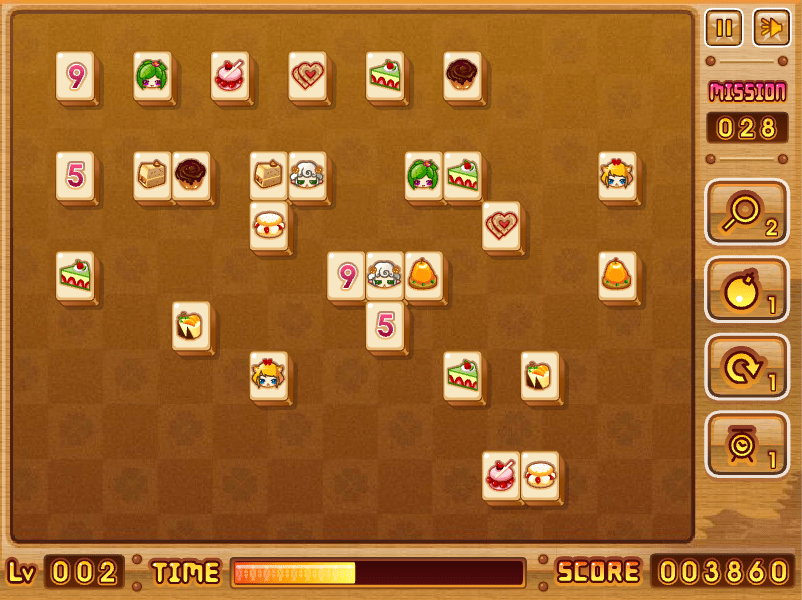 케이크 사천성 게임화면