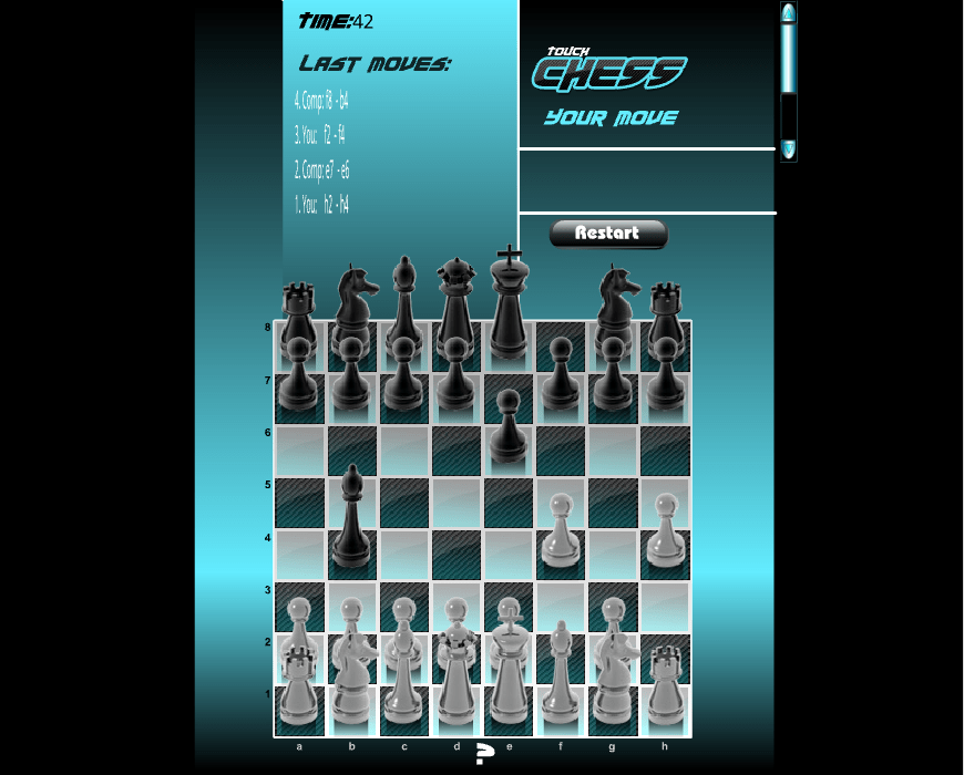 터치 체스 게임화면