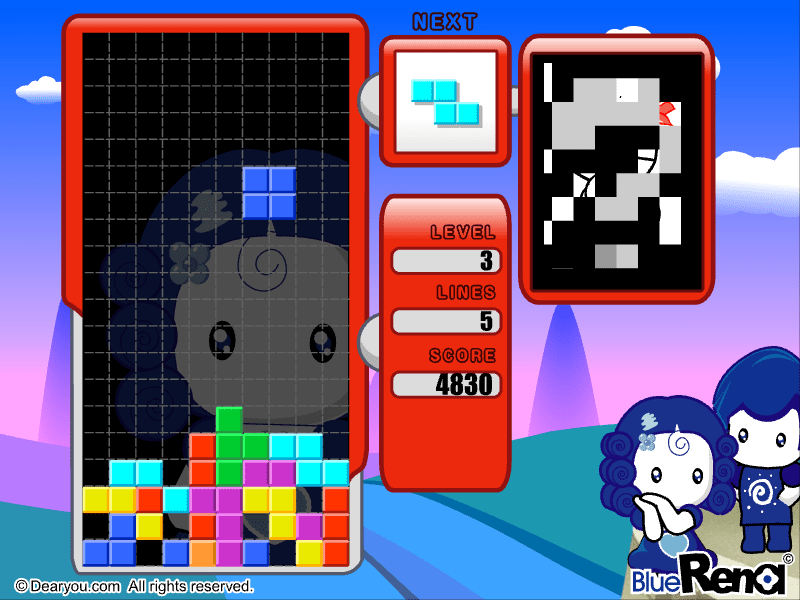 테트리스 디어유 게임화면